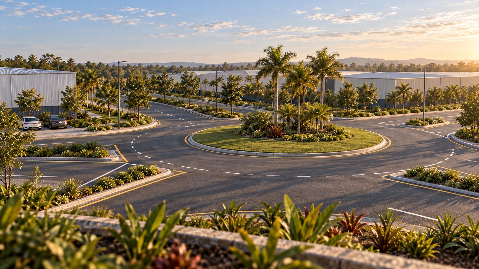 Rotatória e paisagismo viário